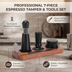 Espresso Accessories Kit, Espresso Tamper Tools Accessories Kit, Coffee Tamping Station Coffee Distributor 58mm Tamper Dosing Funnel, WDT Stirrer, Brush - Image 4