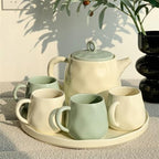 Water Pitcher Household Tea Set Fashionable teapot Ceramic Water Set with Cup Household Cup Living Room Water Cup Kettle Teacup Cup Tea Set Water Jug - Image 3