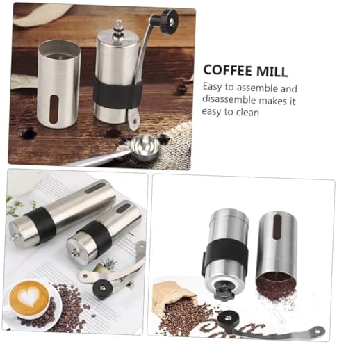 GALPADA Manual Coffee Grinder Hand Crank Portable Stainless Steel Bean Mill Adjustable Grinding for Home and Travel Brewing - Image 4
