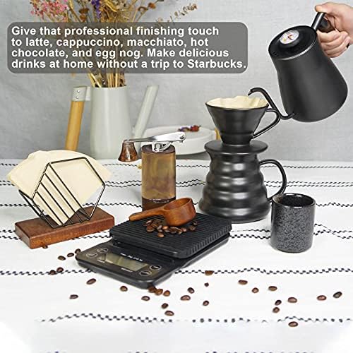 SOTECH Pour Over Coffee Maker Set Coffee Kettle Scale Ceramic Server Ceramic Dripping Cup Bean Grinder Filter Paper Ceramic Cup ALL in 1 Portable Metal Box for Traveling - Image 5