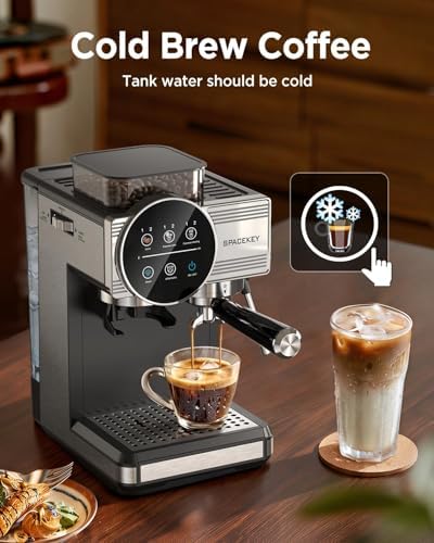 Espresso Coffee Machine with Grinder and Frother, Cold Brew, 20 Bar - Image 4