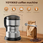 Electric Coffee Grinder 300W, Adjustable Grind, Espresso/Drip/Pour. Coffee Grinder for Coffee, Spices, and Other Foods (silvery-210) - Image 2