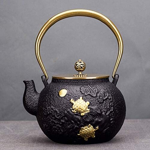 Japanese Tetsubin Tea Kettle Cast Iron Teapot with Stainless Steel Infuser - Image 2