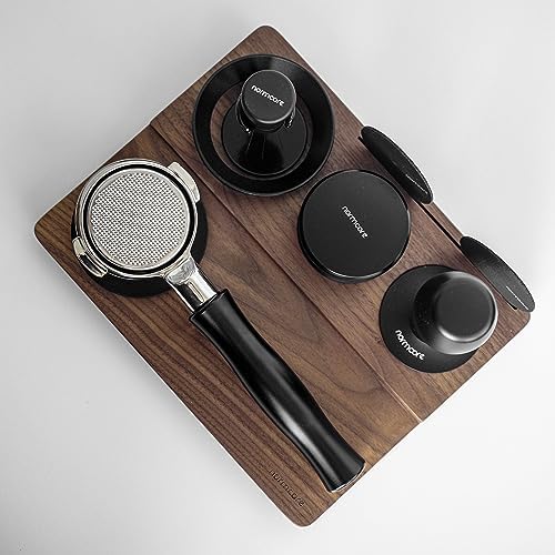 Normcore Tamping Station - Natural Walnut Espresso Tamping Mat - Wooden Tamping Mat for 51/54/58mm Portafilter, Tamper, Distributor, Puck Screen and Portafilter - Genuine American Walnut Wood - Image 3