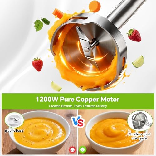1200W Immersion Blender Handheld, 5-in-1 Variable Speed - Image 4
