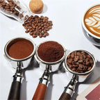 58mm Bottomless Portafilter，Compatible For Gaggia，Baby Classic With 1/2/4 Cup Basket Espresso Machine Barista Accessory(Beech Wood) - Image 7