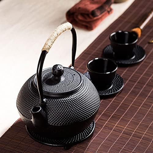 Cast iron teapot,classic tea kettle,Cast Iron Tetsubin Teapot,Japanese Tea Set,tea Pots with Infusers For Loose Tea,Cast Iron Tea Kettle for Wood/Campfire/Gas Stove Top(Size:1200ml) (Size : 800ml) - Image 2