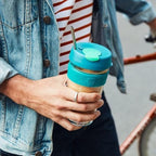 KeepCup Longplay Reusable Coffee Cup, 12 oz Tempered Glass Travel Mug with Removable Tritan Sleeve and Splashproof Lid, Dishwasher Safe, Matcha (Light Green) - Image 6