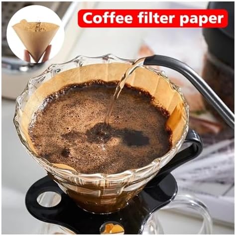 500 Pcs Wood Pulp Conical Filter Paper – Hand-Brewed Coffee Portable Drip Sheets for Households - Image 3
