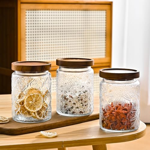 Glass Storage Containers With Lids, Glass Jars With Lids, 24oz, Set Of 3 - Image 5