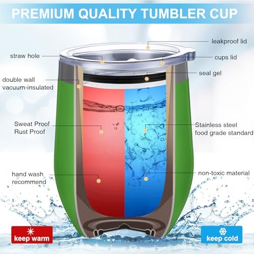 Sieral 12 Pcs Thank You Gifts for Women Appreciation Wine Tumbler for Employee Teacher Inspirational Birthday Graduation Gift You Are Awesome/sister with Straw Stainless Steel 12 oz (Vivid Style) - Image 3