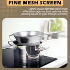 10" Chinois Strainer,18/8 Stainless Steel Conical Fine Mesh Bouillon Sieve - Image 4