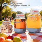 2 Pack 1 Gallon Glass Jar with Airtight Lid, 4.3 '' Wide Mouth - Image 7