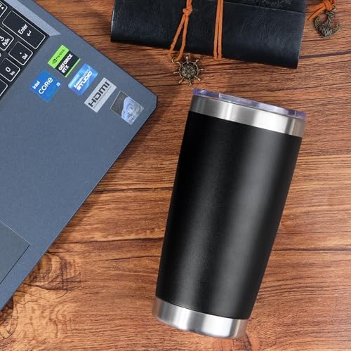 20oz Stainless Steel Tumbler Bulk with Lid, Travel Mug - Double Wall Vacuum Powder Coated Cup - Mix, 12 Pack - Image 2