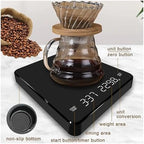 Digital Crane Scale, Smart LED Screen Coffee Scale Kitchen Scales, 3kg/0.1g Mirror+Basic+Electronic Scale Built-in Auto Timer Pour Over Espresso - Image 5