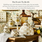 MACKENZIE-CHILDS Tea Kettle, 3 Quarts, Brown-and-White Mocha Check - Image 2