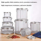 Large Capacity Stainless Steel Fine Mesh Strainer Gravy Soup Taste Spice Box Basket Brine Hot Pot Slag Separation Colander Strainers Basket Tea Infuser (Color : 30x30cm) - Image 3