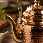 Traditional Copper Kettle 600 ml for Serving Tea, Coffee and Hot Beverages - Image 2