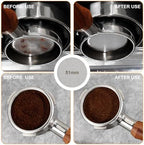 51mm Espresso Accessories Kit, Espresso Distributor, Dosing Funnel and Puck Screen Set, WDT Tool Espresso, Coffee Tamper Espresso Machine Accessories for 51 mm Portafilter Barista Tools - Image 3