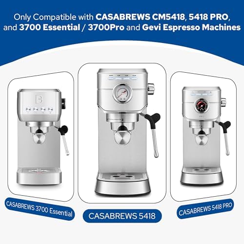 51mm Stainless Steel Portafilter Set for CASABREWS CM5418, 5418 PRO, 3700 Essential/3700Pro and Gevi Espresso Machines, 3 Ears Portafilter with 2 Pressurized Stainless Steel Filter Baskets - Image 2