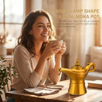 Genie Lamp Moka Pot, 3 Cup Stovetop Espresso Maker, Portable Aladdin Coffee Percolator for Home & Camping,Novelty Gifts for Father - Image 7