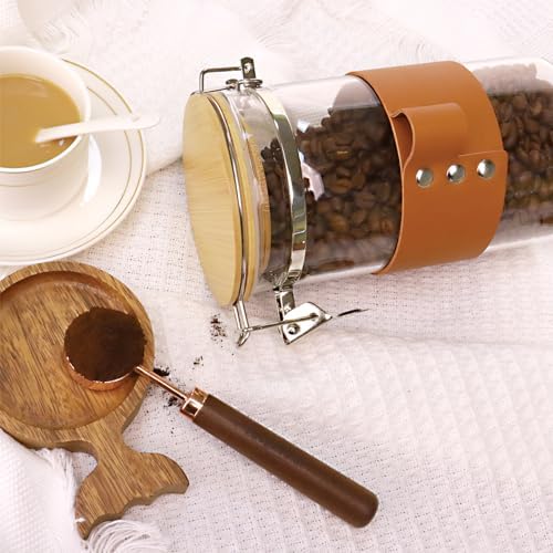 Glass Storage Jars with Bamboo Lids & Spoons, 2 Packs, 40 OZ - Image 4