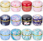 12 Pcs Airtight Tea Tins with Lids, Vintage Decorative Containers by LOYIM