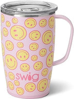 Swig Life 18oz Insulated Travel Mug with Handle & Lid, Oh Happy Day by SwigLife