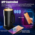 Smart Self Heating Coffee Mug 18 Oz Temperature Control Heated Coffee Mug App Controlled Warmer Mug 5-10 Hour LED Display Keep Coffee Hot All Day Fast Wireless Charger Base Dull Black - Image 2