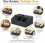 Snack Organizer for Countertop, snack basket, Food storage box, 5 Compartment Containers, Pantry Organizer for Chips, Popcorn, Candy, Pretzels - Image 3