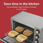 Hamilton Beach 4-Slice Toaster Oven & 1.7L Glass Electric Kettle w/Auto Shutoff, Boil Dry Protection - Image 3