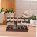 ULTECHNOVO Glass Coffee Bean Canister with Wooden Holder and Airtight Lid - Image 7