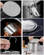 30 cm/11.8 inches Spice Infuser Basket Stainless Steel Halogen Cage for Clear Broths Cooking(30 x 25 cm) - Image 3
