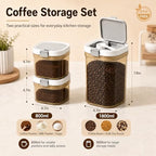 3 Pcs Airtight Coffee Canister Set, BPA-Free, 60.8 oz + 2 x 27 oz，Amber - Image 2