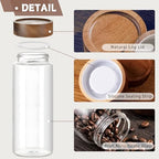 JanYoo Large Glass Jars with Airtight Lid and Scoop, Set of 2 Storage Containers 56 fl oz(1750 ml) Kitchen Food Jars Canister for Pasta,Flour,Sugar,Oat Spaghetti,Coffee Beans,Cereal,Cookie,Tea - Image 4