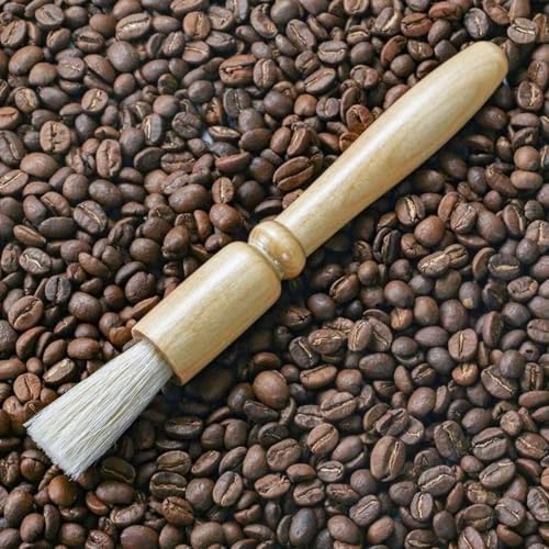 Coffee Machine Brush with Wood Handle and Natural Bristles - Image 2