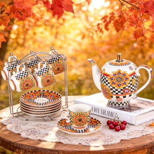 KAMMAK Tea Set for Adults, Tea Pot and Cup Set - Image 6