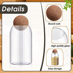 Suclain 6 Pcs Glass Jars with Cork Ball Lid Kitchen Canister, 25 oz - Image 2