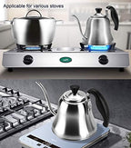 Gooseneck Kettle Bundle: Brushed Silver Stovetop Kettle and Brushed Silver Stovetop Kettle with Thermometer - Image 7