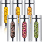 Mimorou 6 Pack 44 oz Airtight Stainless Steel Kitchen Canisters, Silver by Mimorou