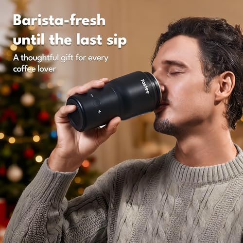 Tastee Heated Coffee Mug – 12oz Portable Travel Mug with 1℉ Precise Temperature Control, 8-Hour Heat Retention, 30W Fast Charging, Leak-Proof, Wide Mouth, Gift-Ready for Office, Home & Outdoor(Black) - Image 3