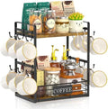 EsLuker.ly Coffee Mug Cup Holder Tree Bar Station Organizer, 2 Tier by EsLukerly