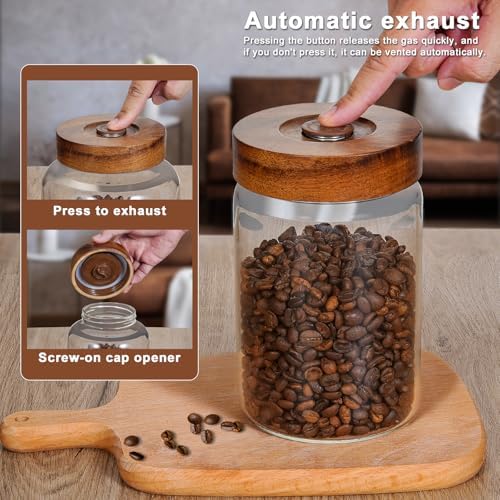 Glass Spice Jars Seasoning Containers Small Glass Jars with Lids Airtight Food Storage Canister for Kitchen Pantry Sugar Tea Coffee Bean Nuts Cookies Herbs Salt (30oz(900ml)*2 pack) - Image 6