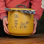 Yixing Clay Anti-Caking Storage Jar 8L, 15Lb Rice Canister with Lid - Image 3
