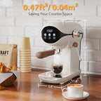 20 Bar Espresso Machine, Compact Espresso Maker with Milk Frother - Image 5