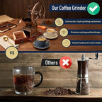 Classic Cuisine Manual Burr Coffee Grinder, Copper, 12.2” x 9.06” x 13.78” - Image 6