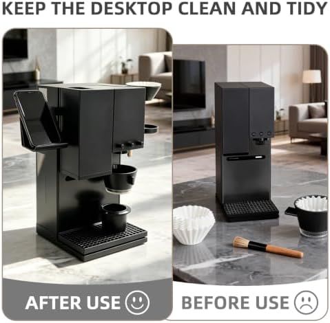 Detachable Coffee Accessory Storage Rack Black Left - Image 6