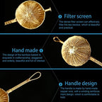 Handmade Copper Tea Infuser & Strainer | Fine Mesh Screen for Loose Leaf Tea/Tea Maker/Teapot | Reusable Tea Screen with Long Handle, Tarnish Protected - Image 2