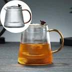 Loose Leaf Teapot Glass Teapot Kettle Infuser Pot with Removable Strainer Clear Borosilicate Build Stovetop Comfortable Grip, 800ML - Image 4