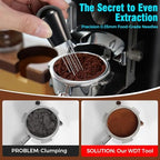 Espresso Accessories Kit 51mm, Coffee Distributor & Tamper Leveler,Dosing Funnel set and WDT Tool for Delonghi,Brebille and Casabrews 51mm Machine and Portafilters. - Image 2